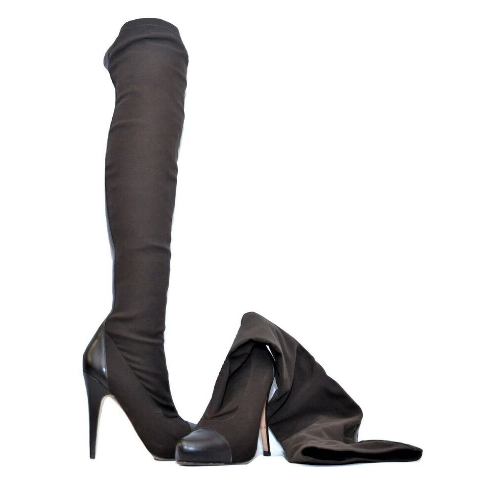 Charles by Charles David Stretch Over The Knee Platform Boot Brown 7